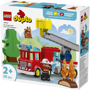 Lego Fire Truck with Hose and Firefighter Set
